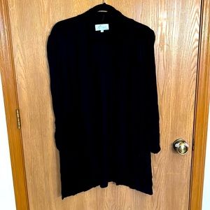 Open drape front cardigan